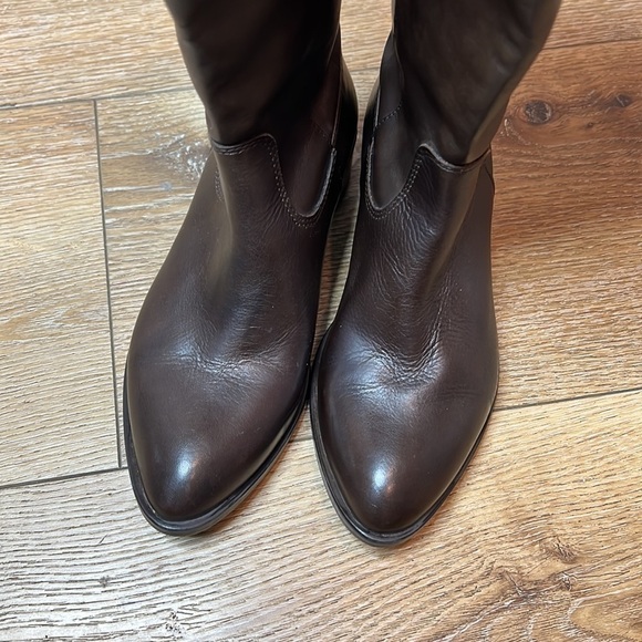 Pierre Darré Dark Brown Leather Riding Boots Size 36/6 - Picture 4 of 9